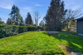 Expansive fenced yard provides excellent usability and flexibility.