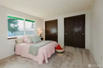 Primary Bedroom with double closets