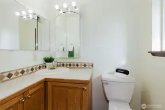 1/2 bath off primary bedroom