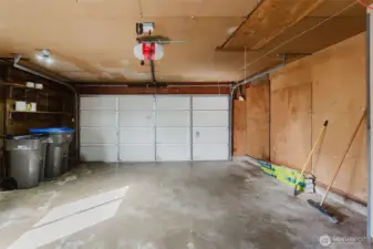 Roomy 2-car garage