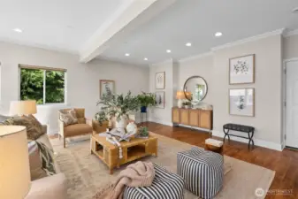 Living room perfect for entertaining.