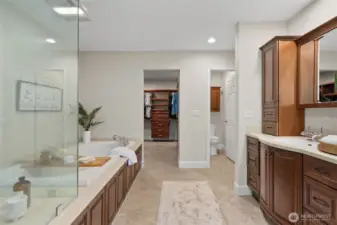 Upper primary bedroom has TWO walk-in-closets.