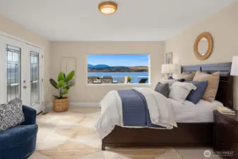 Main level primary bedroom option.