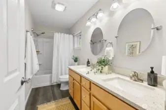 Main level full bath.