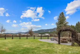 Take in the views from the back yard