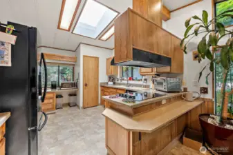 Kitchen from dining space