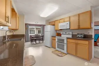 Kitchen open to dinning area