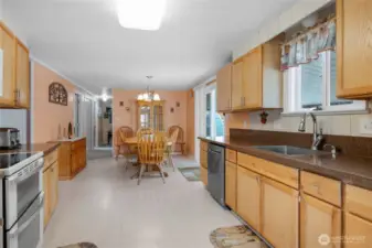 Kitchen with 2 dinning areas