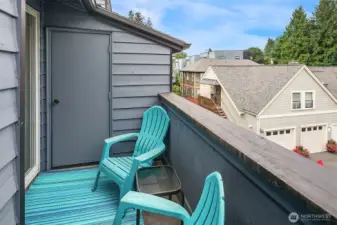 Huge balcony off of primary bedroom with territorial views and another large storage closet.