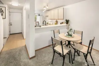 Dining space, or eating bar for kitchen.
