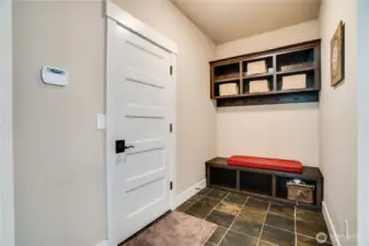Mud room leads to your spacious garage