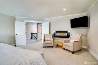 Unwind with an electric fireplace!