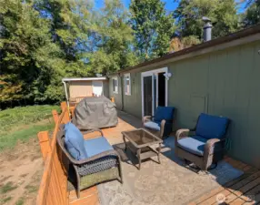 Rear deck looking north (bonus room)