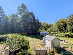 View of backyard area (This shed does NOT convey)