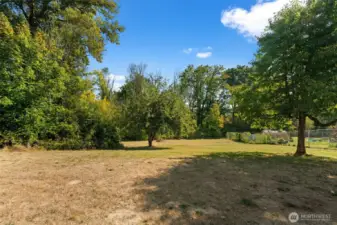 Enjoy a spacious backyard with convenient side access — perfect for pulling in a trailer, boat, or RV, or taking on your next big project. With mature fruit trees and a lot larger than most in the neighborhood, this outdoor space truly stands out.