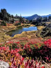 Dozens of alpine lakes with 5 mile radius