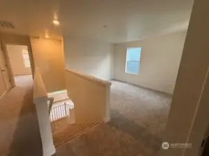 ample loft landing space at top of stairs. Perfect as an office/ exercise space or sitting area