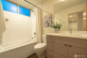 Guest bathroom on upper level