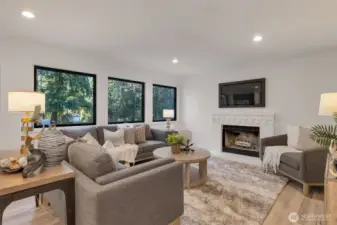 Family room off kitchen