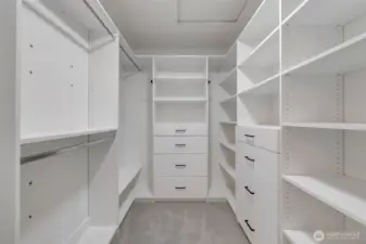 Primary walk in closet