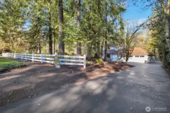 New driveway with tons of parking