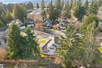 View of the back of the home and the quiet cul-de-sac