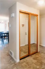 Entry coat closet