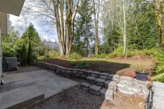 Backyard with protected greenbelt