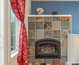 Cozy fireplace