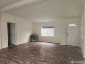 Large sitting area by front door