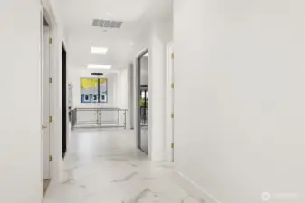 Photo of adjacent, completed home (lot 3) upper hallway - for representation purposes only.