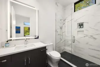 Photo of adjacent, completed home (lot 3) Ensuite guest bath - for representation purposes only.