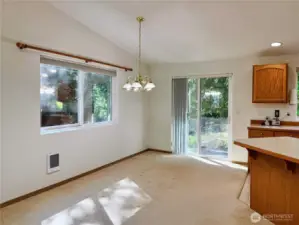 View of the dining room