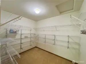 Large walk in closet in the primary Bedroom