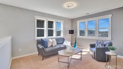 Enjoy stunning city views from this versatile loft space, bathed in natural light and offering the perfect blend of comfort and style. Whether used as a cozy retreat, an additional living area, or a creative studio, this loft provides an open, airy atmosphere with panoramic views that make every moment inspiring.