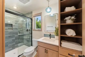 WOW! This bathroom showcases quality and elegence.