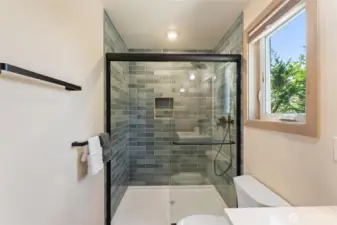 Beautiful Italian tile in the bathroom also.