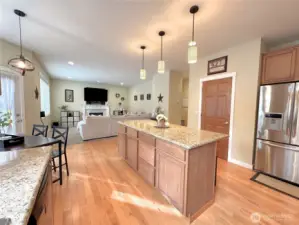 Kitchen open to family room