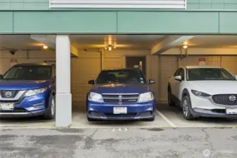 Reserved covered parking spot