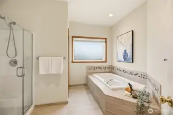 Relax in the soaking tub!