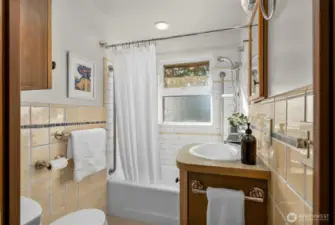 Remodeled bathroom on main floor.