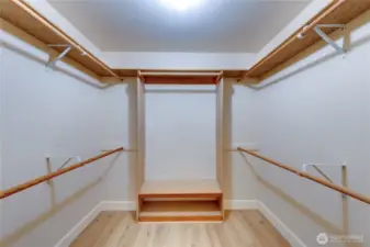 Spacious walk-in closet