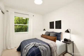 This is the 2nd bedroom on the main floor, the closet is to the left.