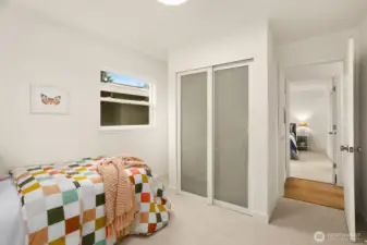 Another view of the 3rd bedroom showing the closet.