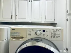 Laundry room with washer and dryer convey with the home
