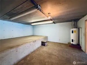 Storage area that is two parking spots wide with two levels for all your storage needs