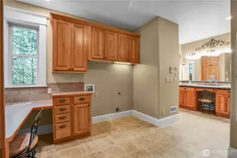 Primary closet with Washer/Dryer hookups