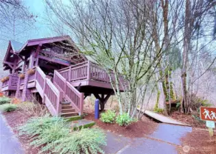 Picnic Shelter next to one of many community trials.