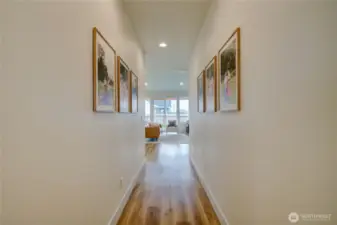 From front entry toward living area