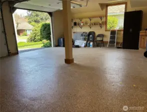 Awesome epoxy floor in the garage!